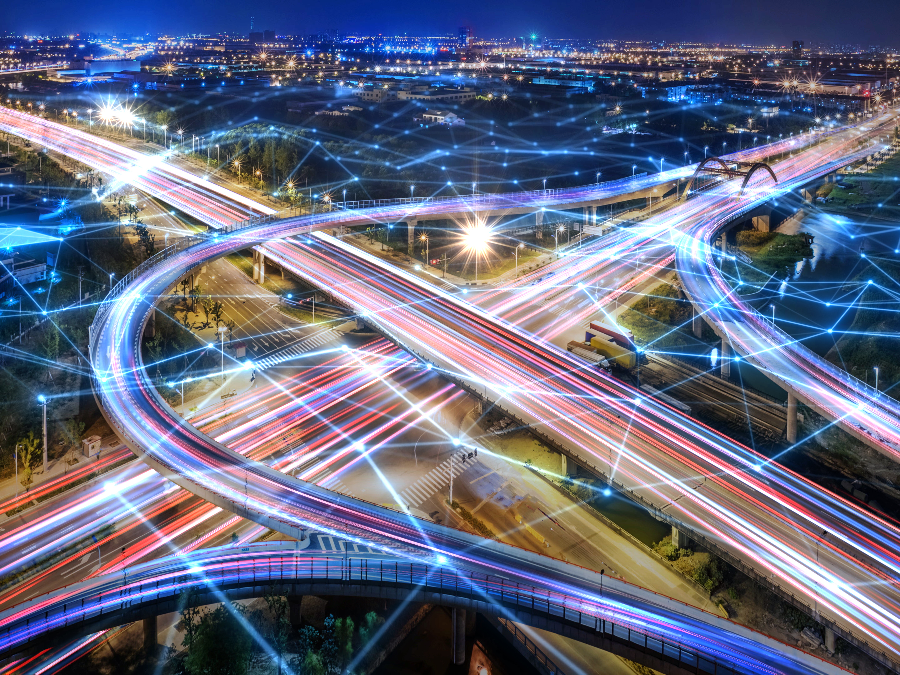 Highway at night